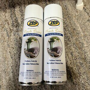 Lot of 2 ZEP Dry Spray Deodorizer 10 oz each (industrial strength)  - New